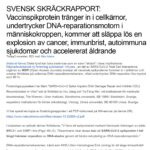 Svensk skräckrapport om vaccinet