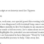 Video transcript of an interview with Joe Tippens